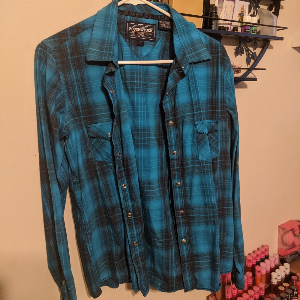 Blue button up